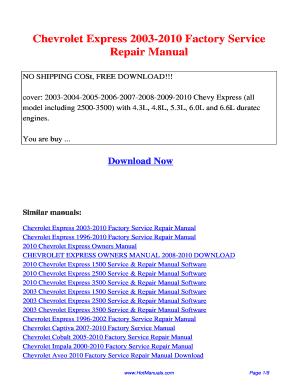 Chevrolet repair manuals online